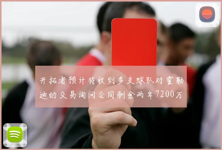 开拓者预计将收到多支球队对霍勒迪的交易询问合同剩余两年7200万